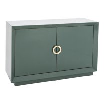 Quin High Gloss Sideboard With 2 Doors In Green