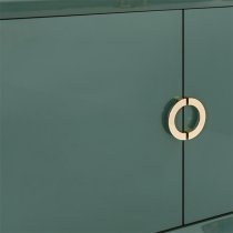 Quin High Gloss Sideboard With 2 Doors In Green