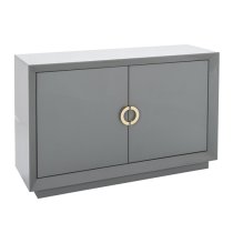 Quin High Gloss Sideboard With 2 Doors In Grey