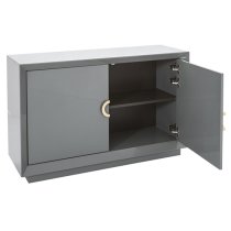 Quin High Gloss Sideboard With 2 Doors In Grey