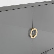 Quin High Gloss Sideboard With 2 Doors In Grey