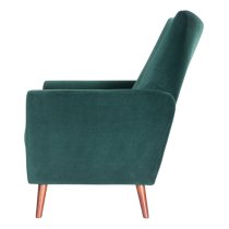 Baron Velvet Occasional Lounge Chair In Green