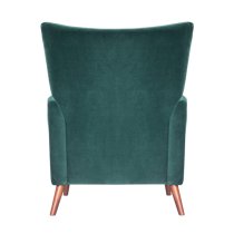 Baron Velvet Occasional Lounge Chair In Green