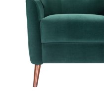 Baron Velvet Occasional Lounge Chair In Green