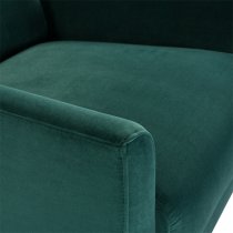 Baron Velvet Occasional Lounge Chair In Green