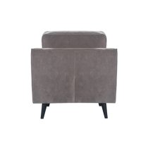 Darius Velvet 1 Seater Sofa In Stone Grey